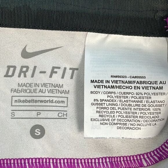 Nike Dri Fit Pronto Essentials Leggings Multicolor Confetti Activewear Sz S - Picture 9 of 12